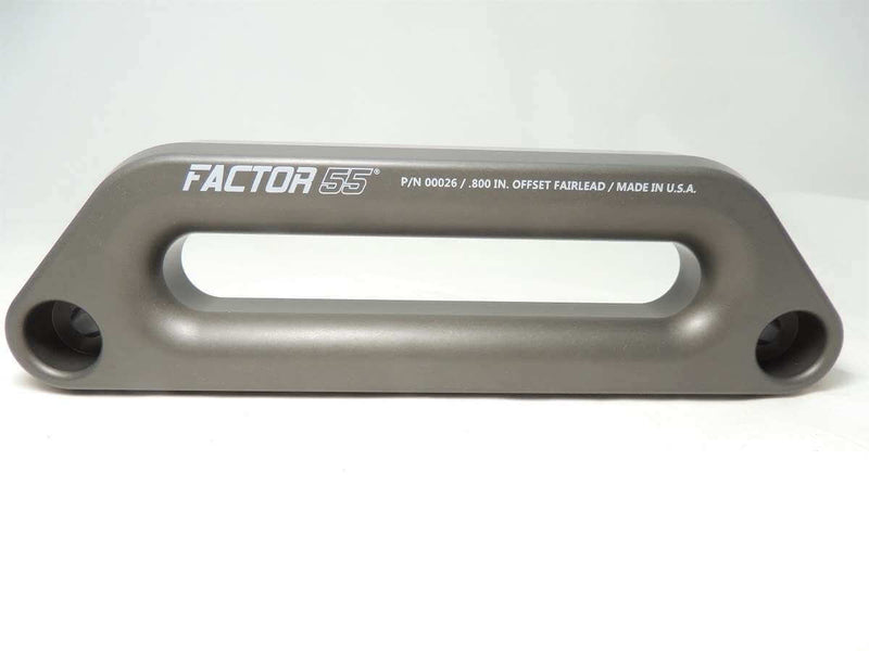 Factor 55 Offset Fairlead.  The bolts for the fairlead are below the opening for the rope