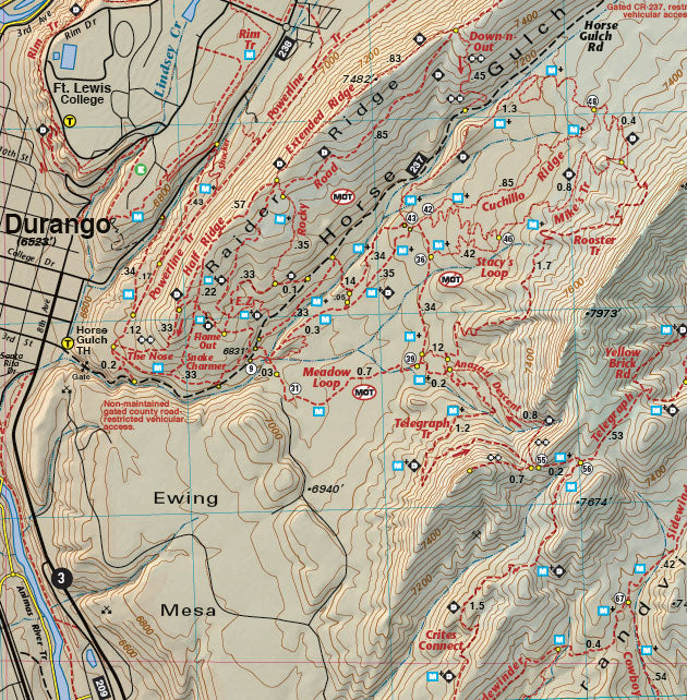 Horse Gulch Inset section of Colorado legend for Colorado Boulder County - Trails and Recreation Topo Map | Latitude 40° Blue Ridge Overland Gear