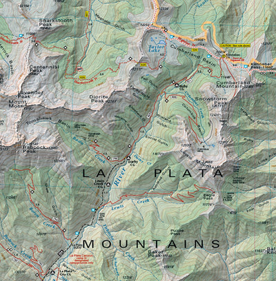 Kennebec La Plata Mountains section of Colorado legend for Colorado Boulder County - Trails and Recreation Topo Map | Latitude 40° Blue Ridge Overland Gear