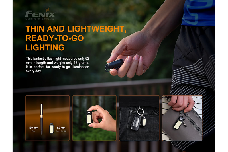 Products FENIX E-Lite Multipurpose Mini EDC flashlight - 150 Lumens