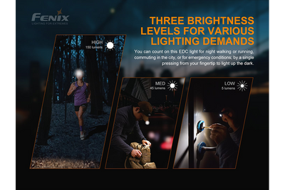 Products FENIX E-Lite Multipurpose Mini EDC flashlight - 150 Lumens