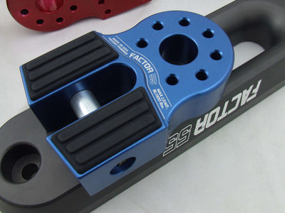 FACTOR 55 FlatLink Low Profile Shackle Mount Blue shown on top of a hawse fairlead