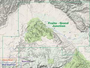 Colorado Map locator for Colorado Fruita - Grand Junction - Trails and Recreation Topo Map | Latitude 40° | Blue Ridge Overland Gear