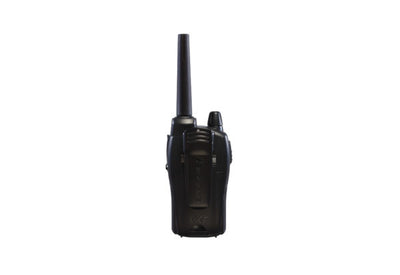 Midland GXT1000VP4 5-Watt Handheld GMRS RADIO back side with clip