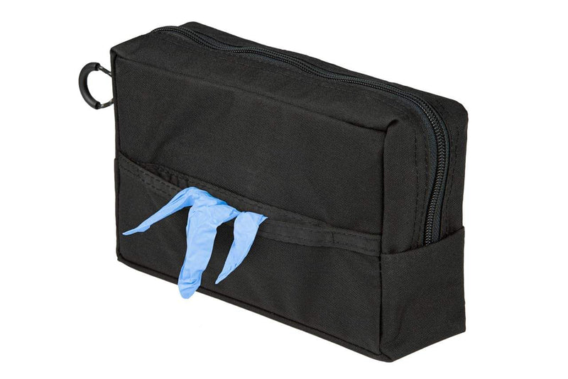 Glove Dispenser Pouch front with gloves - Blue Ridge Overland Gear