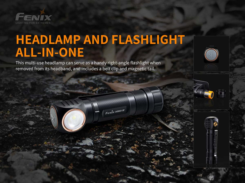 Fenix HM61R Rechargeable Multi-Use Headlamp - 1200 Lumens