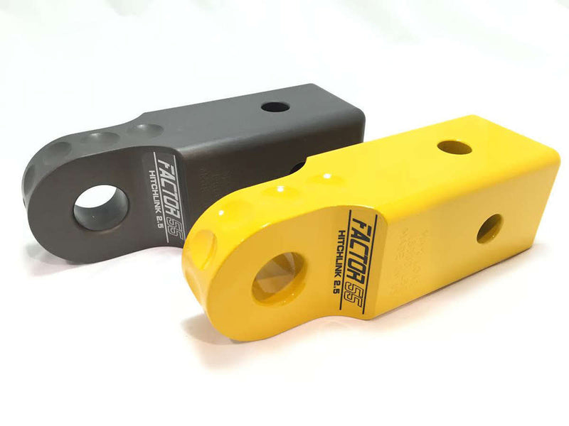 Factor 55 | HitchLink 2.5 Receiver Shackle Mount Assembly  Yellow and Gray colors shown