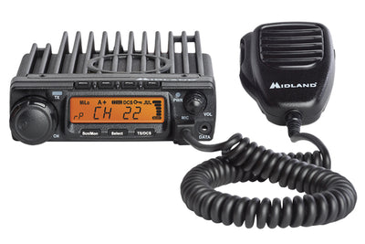Midland MXT400 40-Watt TWO-WAY GMRS RADIO with handset attached