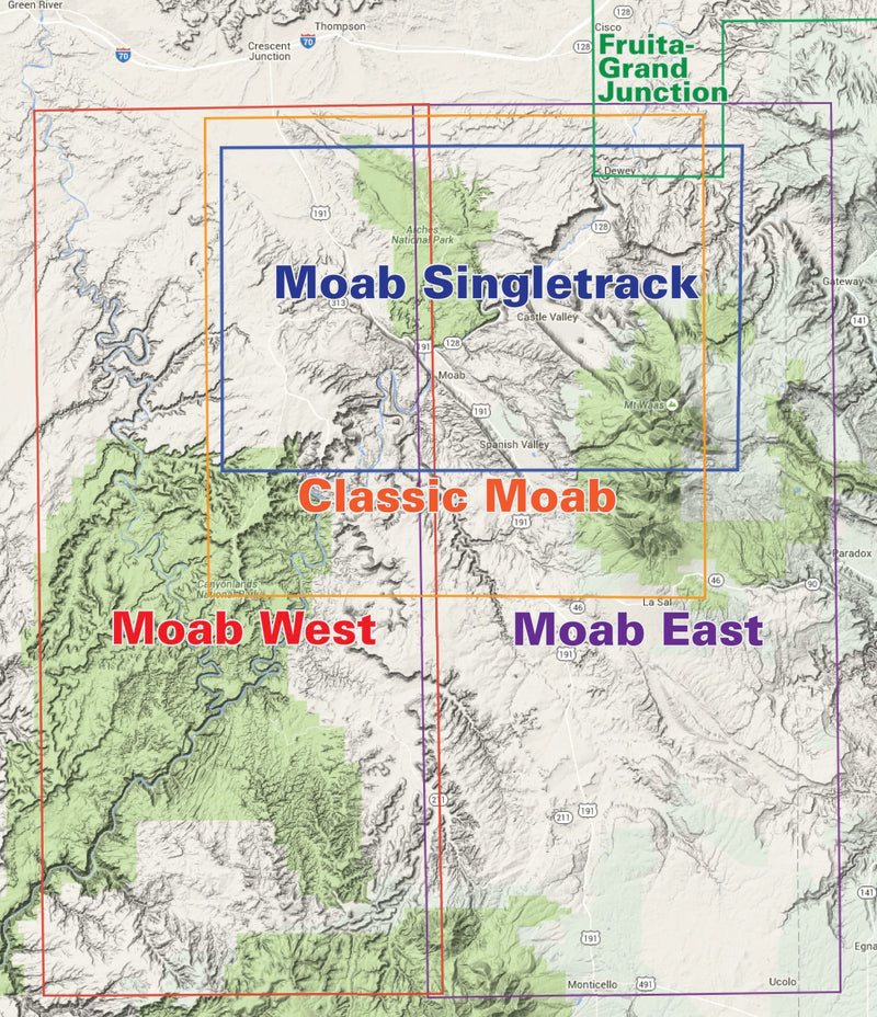 Map Locator for Utah Moab East Trails - Trails and Recreation Topo Map | Latitude 40° Blue Ridge Overland Gear