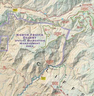 North Fuita Desert section of Colorado Fruita - Grand Junction - Trails and Recreation Topo Map | Latitude 40° | Blue Ridge Overland Gear