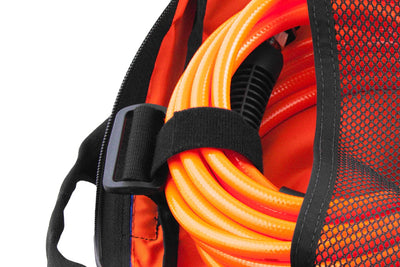 VELCRO® ONE-WRAP® wrapped around a hose inside a Blue Ridge Overland Gear Air Tools Bag
