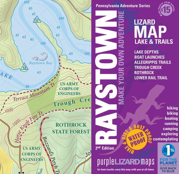Raystown Lizard Map, Pennsylvania