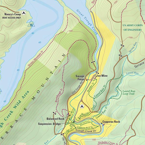 Raystown Lizard Map, Pennsylvania