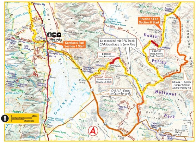 California-South Backcountry Discovery Route Map