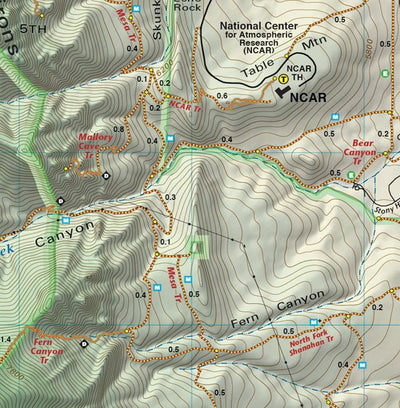 Fern Canyon section of Colorado Boulder County - Trails and Recreation Topo Map | Latitude 40° Blue Ridge Overland Gear