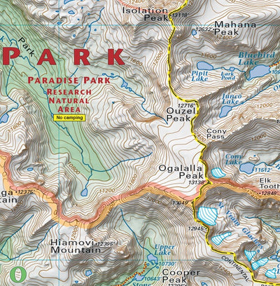 Paradise Park section of Colorado Boulder County - Trails and Recreation Topo Map | Latitude 40° Blue Ridge Overland Gear