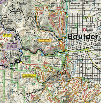 Boulder section of Colorado Boulder County - Trails and Recreation Topo Map | Latitude 40° Blue Ridge Overland Gear