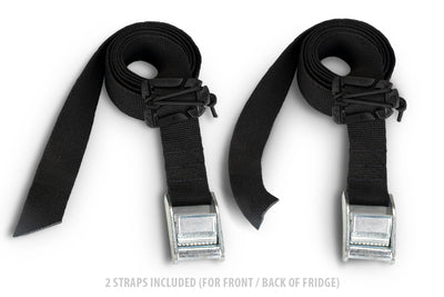 This kit comes with two of each Tie-Down Strap, cam buckle, and web dominator. Each strap measures at 50 inches long.