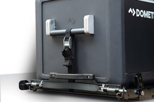 Our Fridge Tie-Down Strap Kit works with single slot Fridge Slides as well as double slot Fridge Slides.