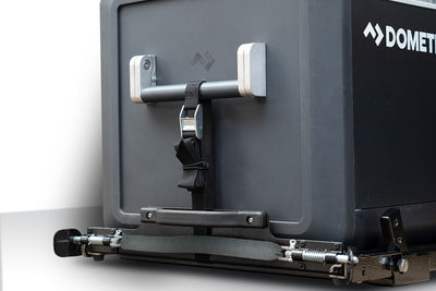 Our Fridge Tie-Down Strap Kit works with single slot Fridge Slides as well as double slot Fridge Slides.