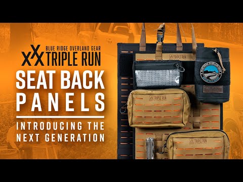 Triple Run: MOLLE Seat Back Panel - 14" x 20" Coyote/Orange