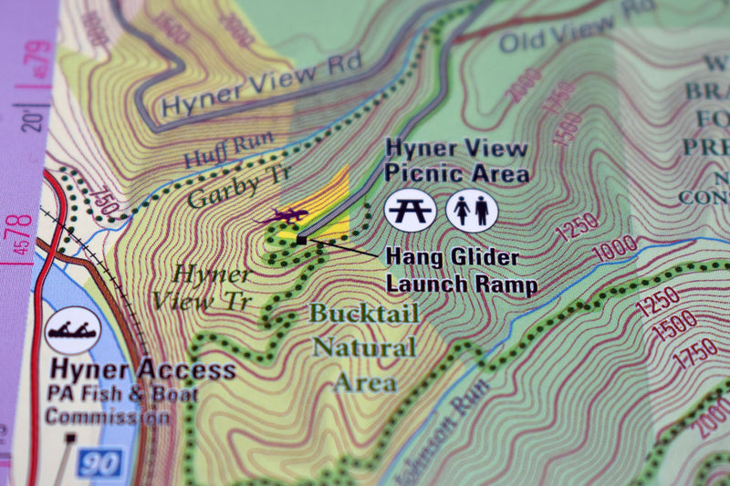 Pine Creek Lizard Map - Grand Canyon of Pennsylvania