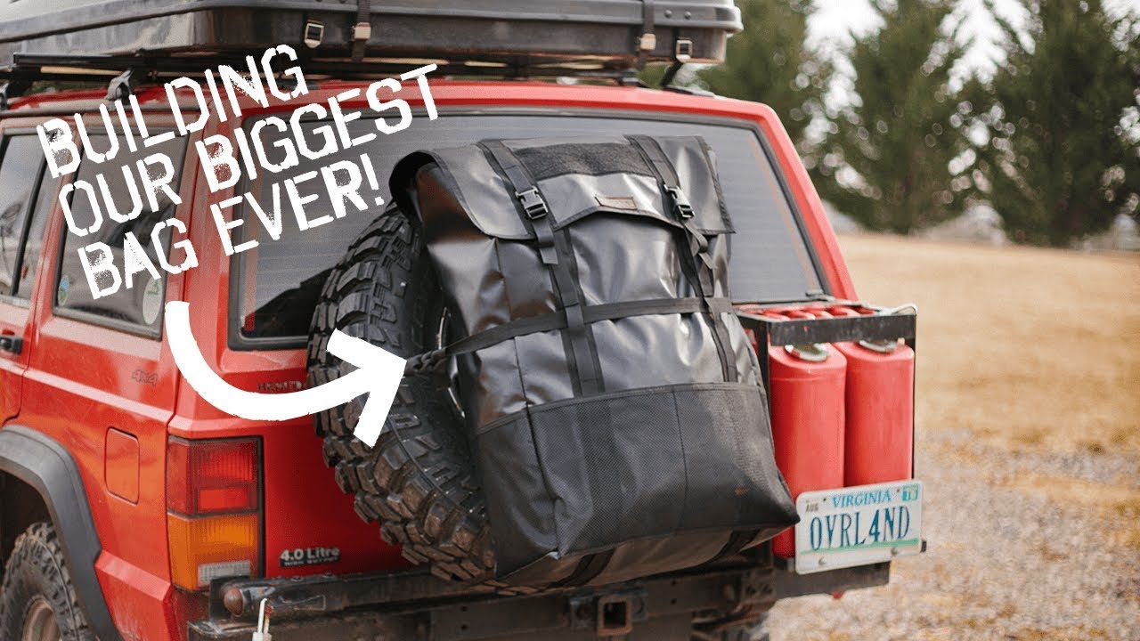 Overland Vehicle Systems Extra Large Trash Bag Tire Mount, Waxed Canvas